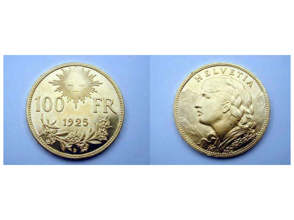 Switzerland, 100 Francs 1925