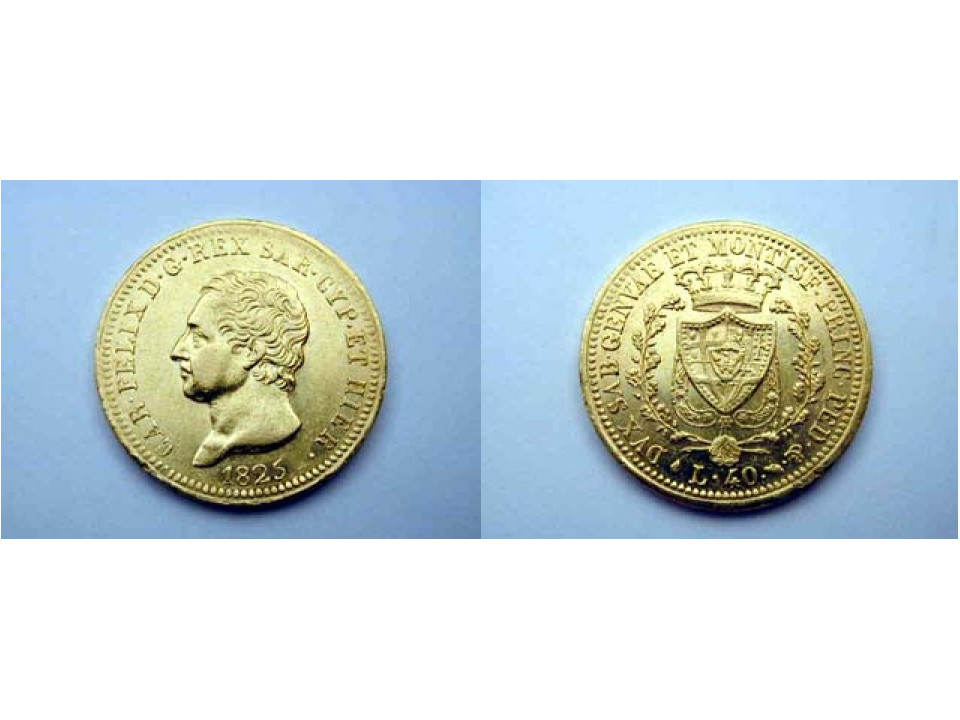 40 Lire 1825 Torino