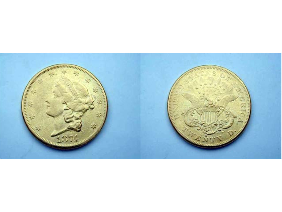 United States, 20 Dollars 1874 San Francisco