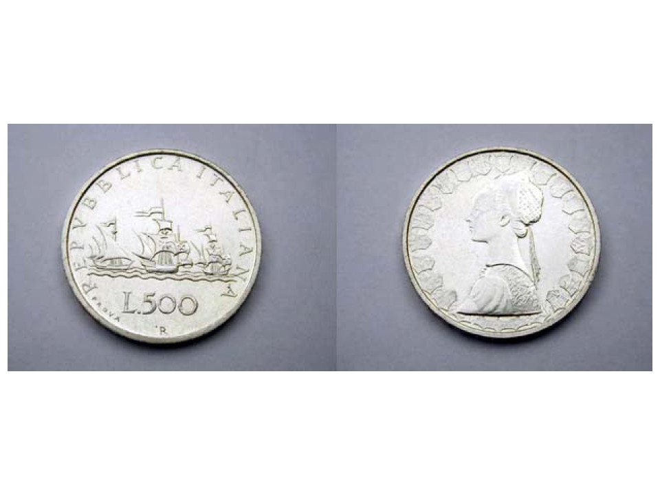 1957 - 500 Lire Prova (Bandierine controvento)
