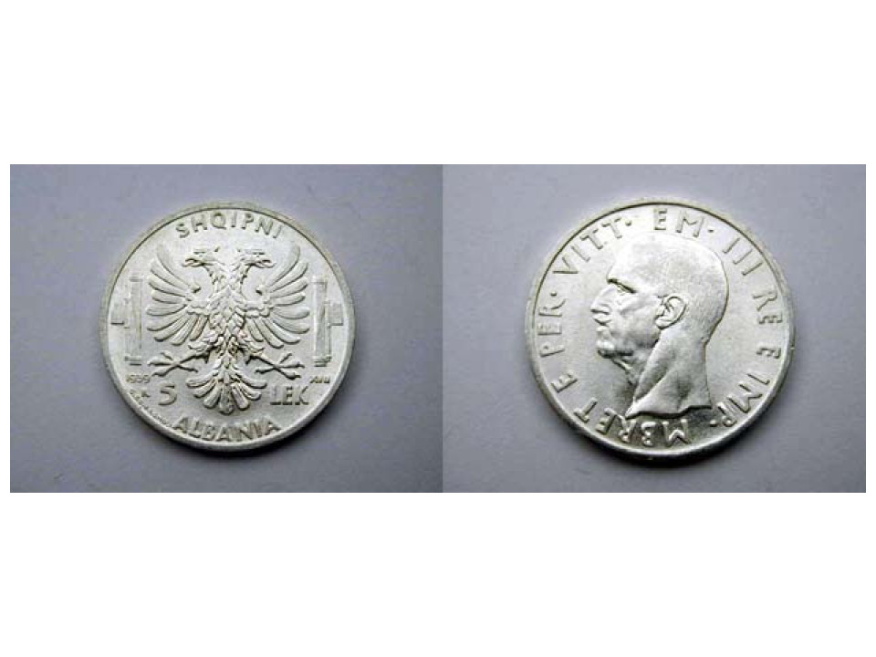 Albania, 5 Lek 1939