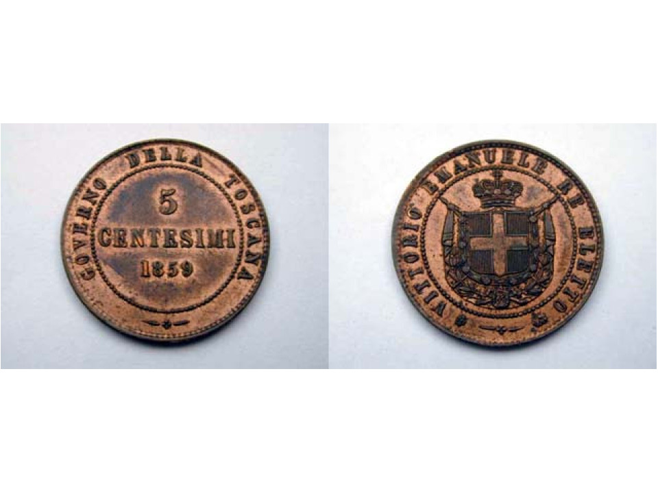 5 Centesimi 1859 FDCr