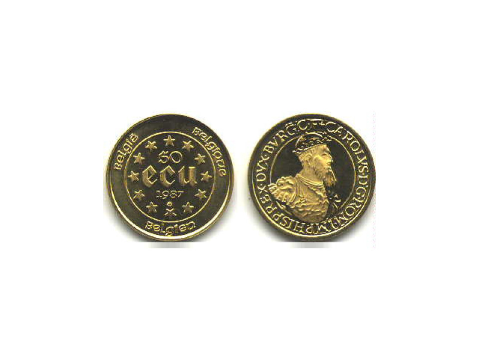 Belgium, 50 Ecu 1987
