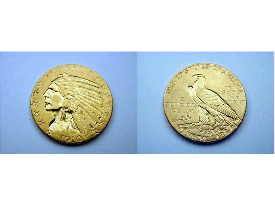 United States, 5 Dollars 1910 Indian Head