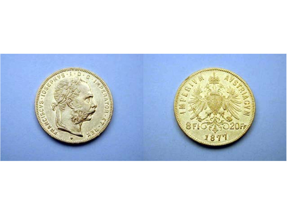 Austria, 8 Florins 1877