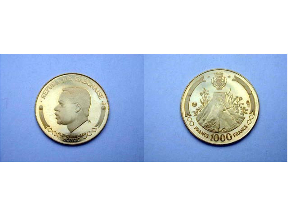 Gabon, 1,000 Francs 1969