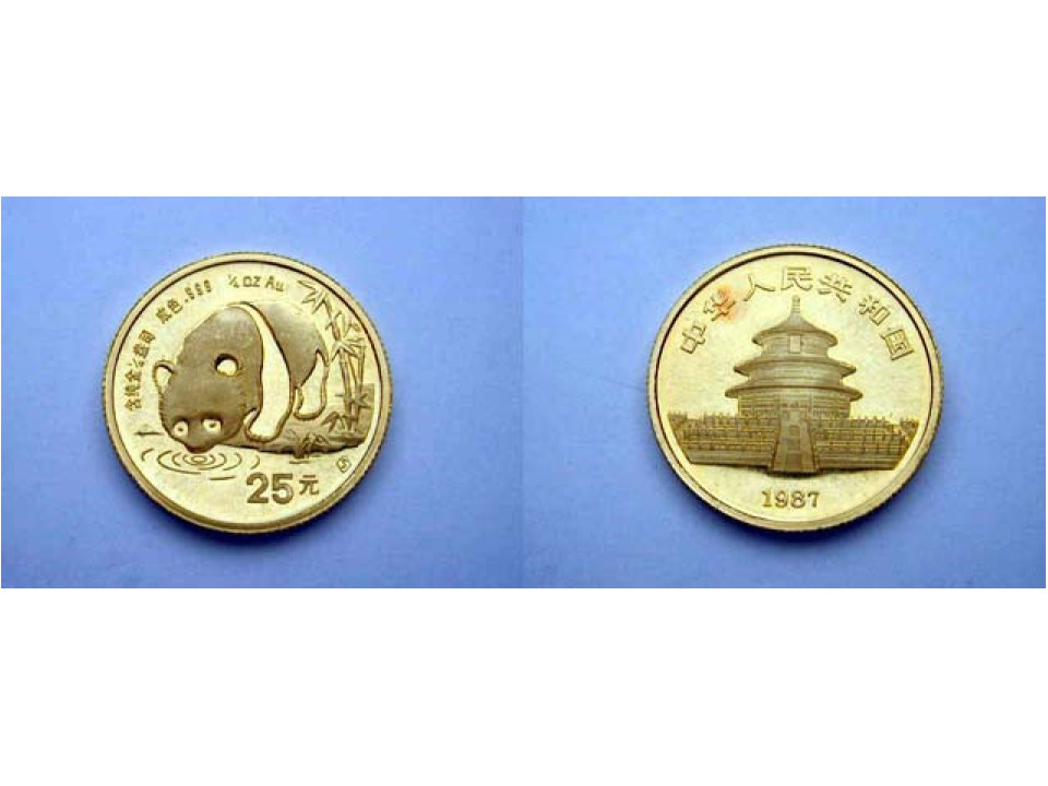 China, 25 Yuan 1991 Panda