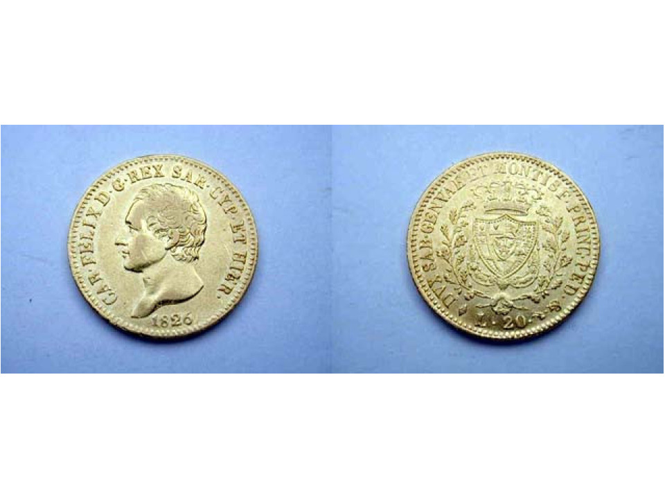 Carlo Felice, 20 Lire 1826 Turin
