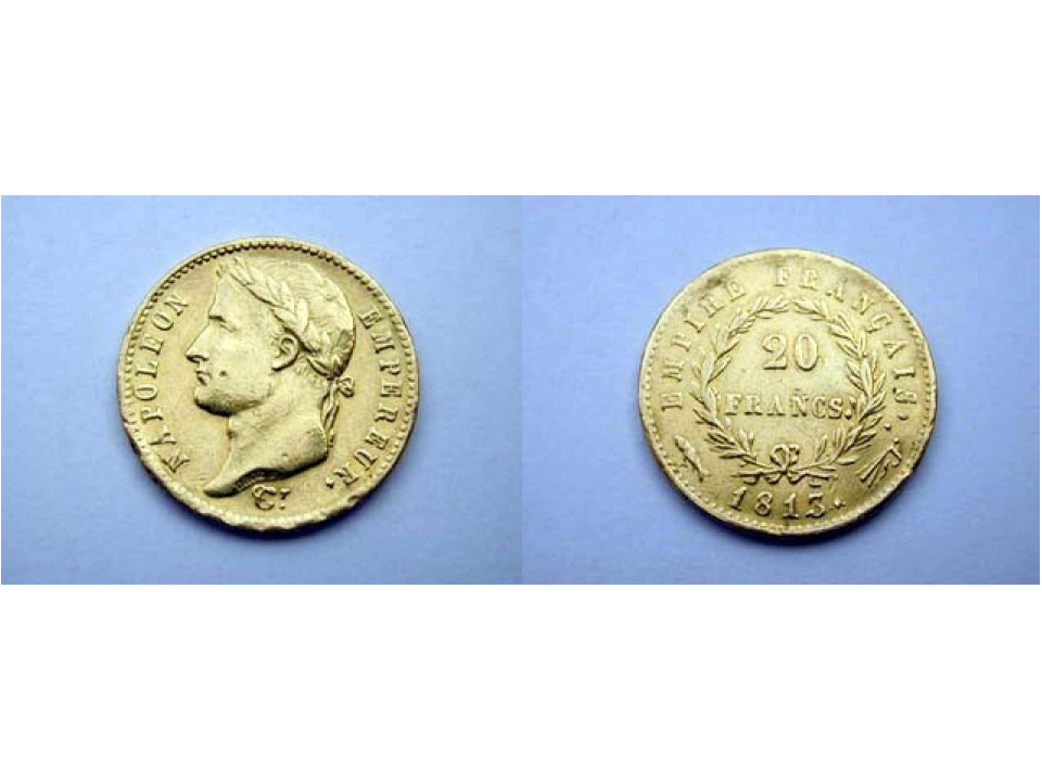 Francia, Napoleone Imperatore 20 Franchi 1813 (Utrecht)