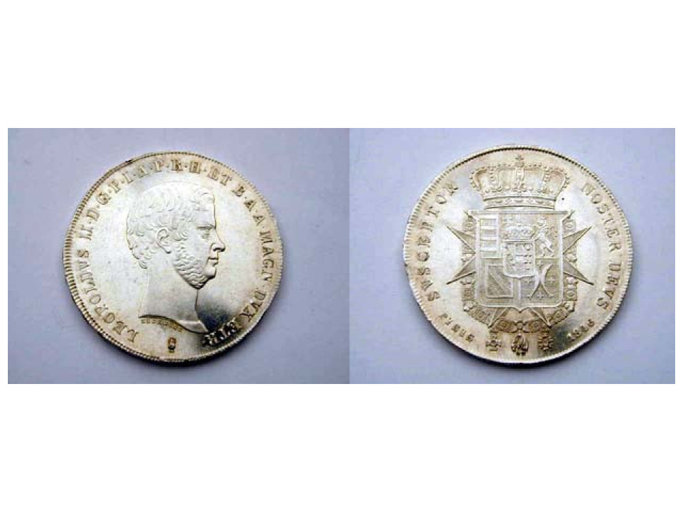 Firenze. Leopoldo II. Francescone da 10 Paoli 1846. Argento