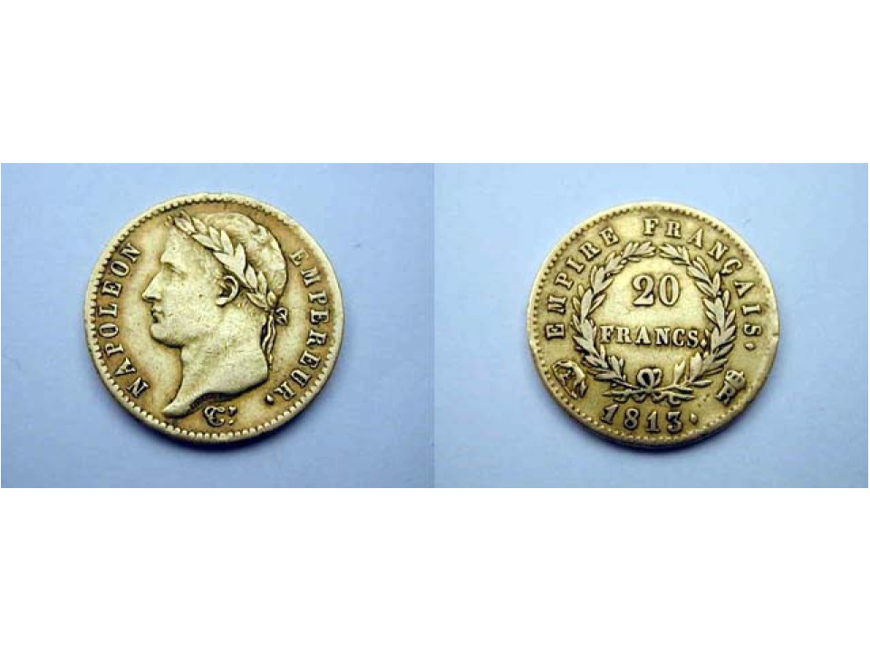 Rome, Napoleon Emperor 20 Francs 1813