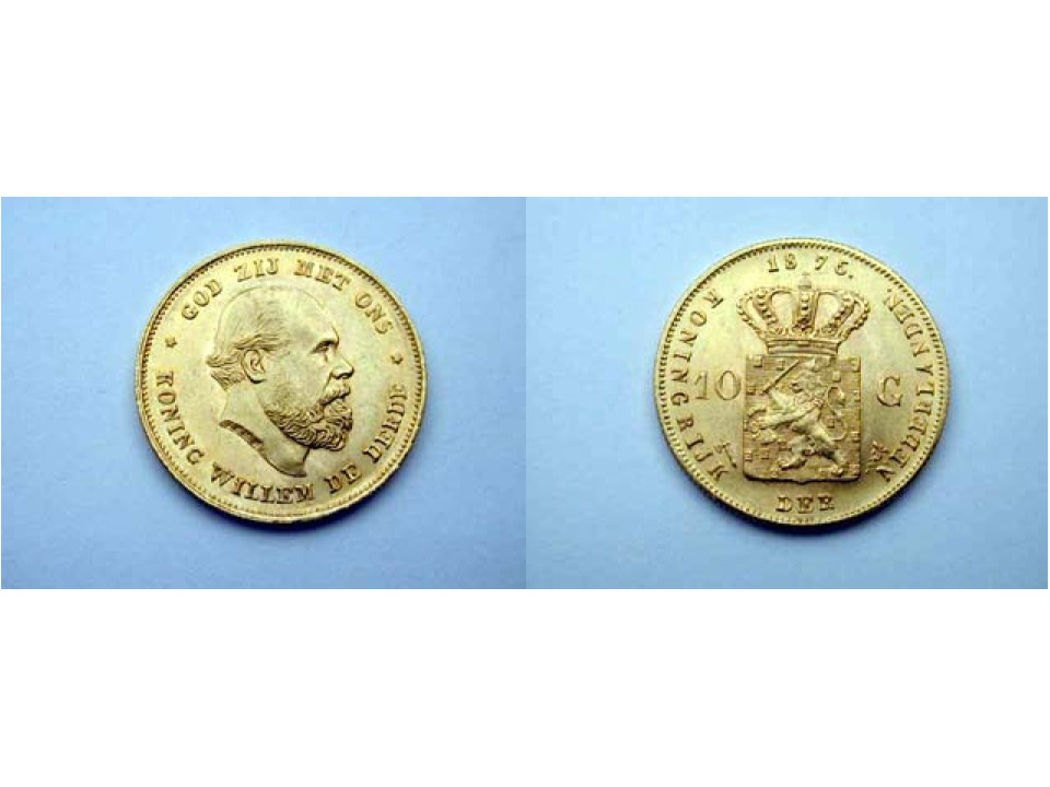 Olanda, Guglielmo III 10 Gulden 1875