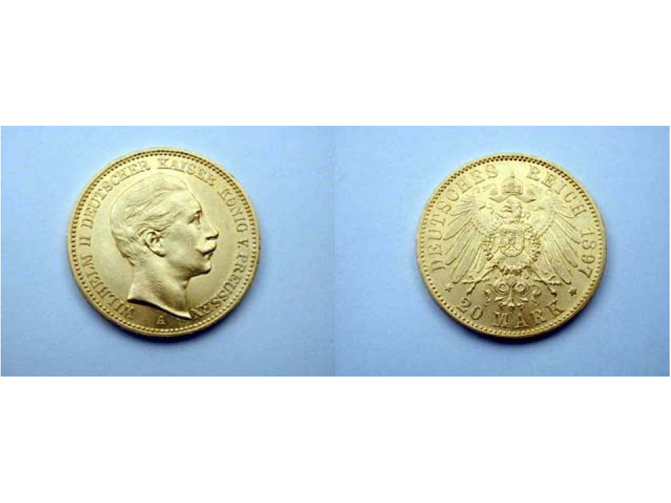 Germania - Prussia, Guglielmo II, 20 Marchi 1897 A