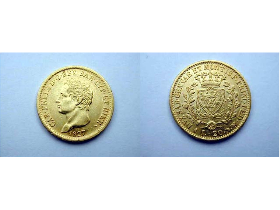 Carlo Felice, 20 Lire 1827 Turin