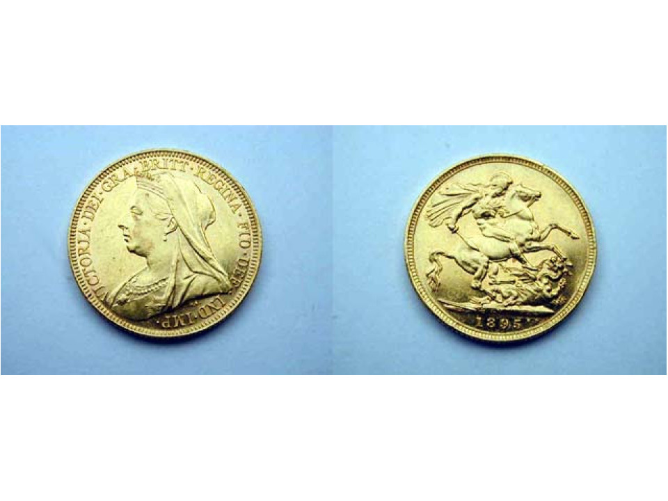 Australia, Victoria, Sovereign 1895 M Veiled Head