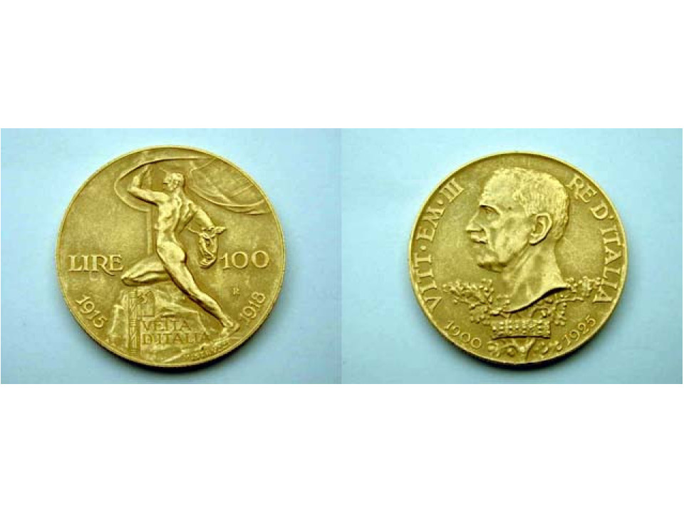 Vittorio Emanuele III, 100 Lire 1925 "Vetta d'Italia"
