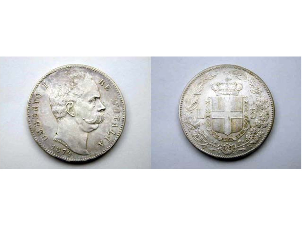 Umberto I, 5 Lire 1879