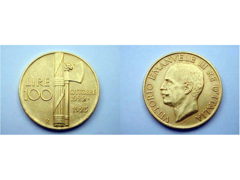 Vitt. Eman. III, 100 Lire 1923 Fascione