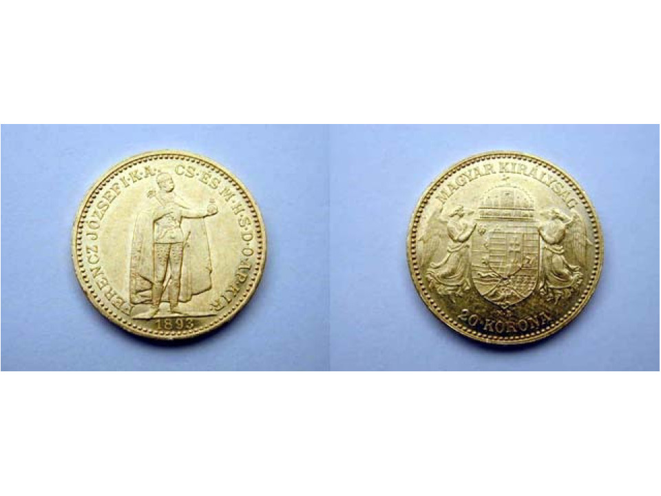 Hungary, 20 Korona 1893
