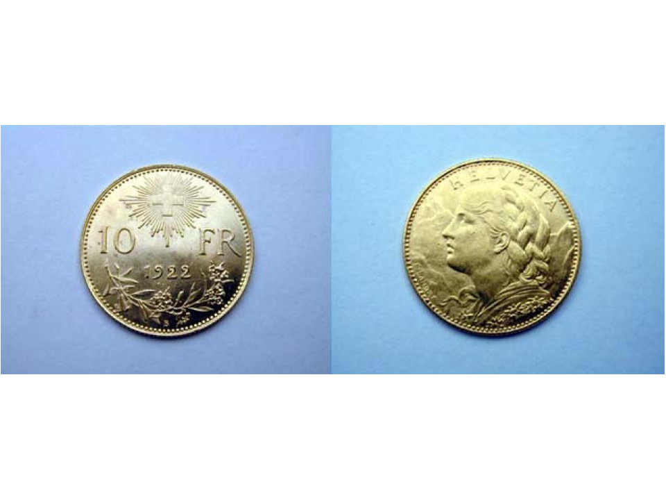 Svizzera, 10 Franchi 1922