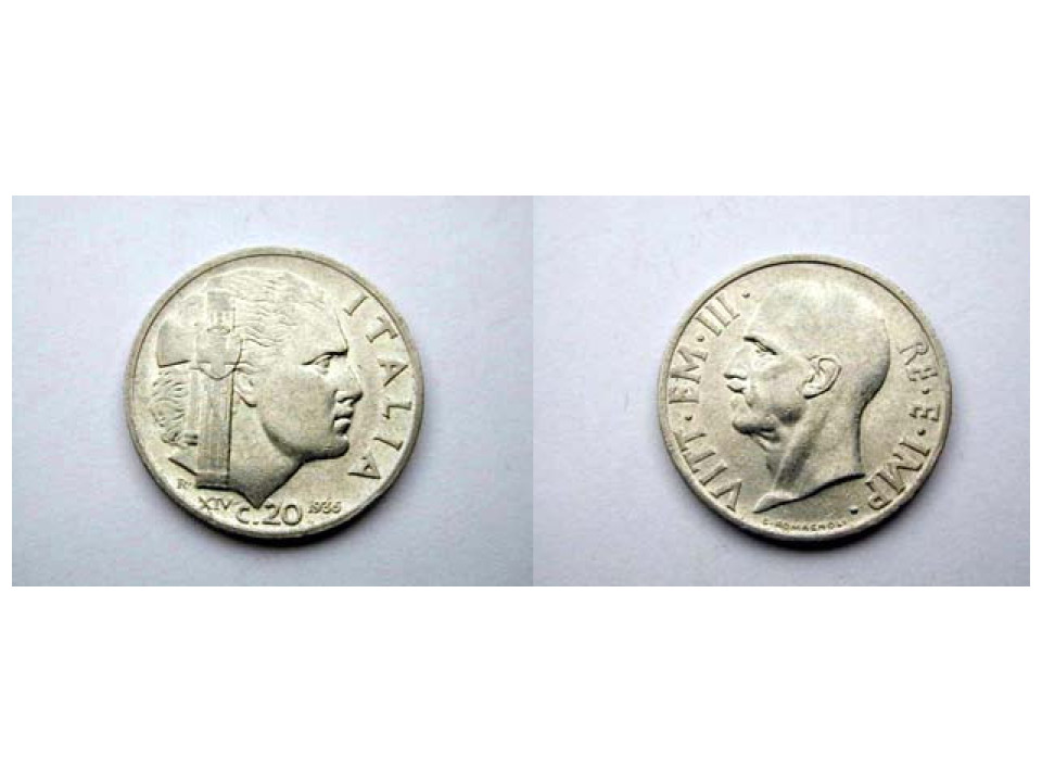 Vitt. Eman. III, 20 Cent 1936