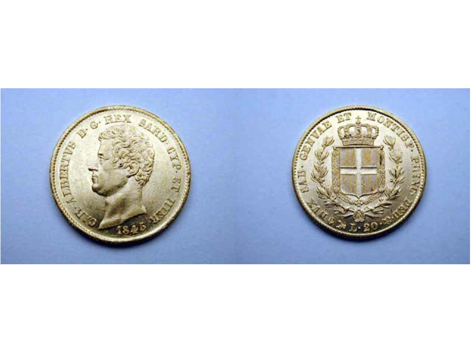 Carlo Alberto, 20 Lire 1845 Genoa