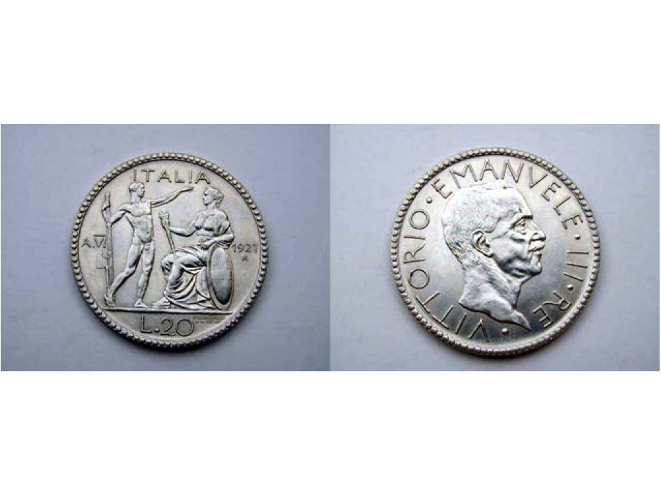 20 Lire 1927 VI