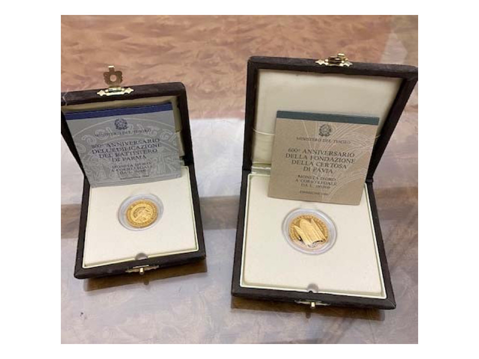 1996 100,000 + 50,000 Lire "Certosa di Pavia – Parma Baptistery"