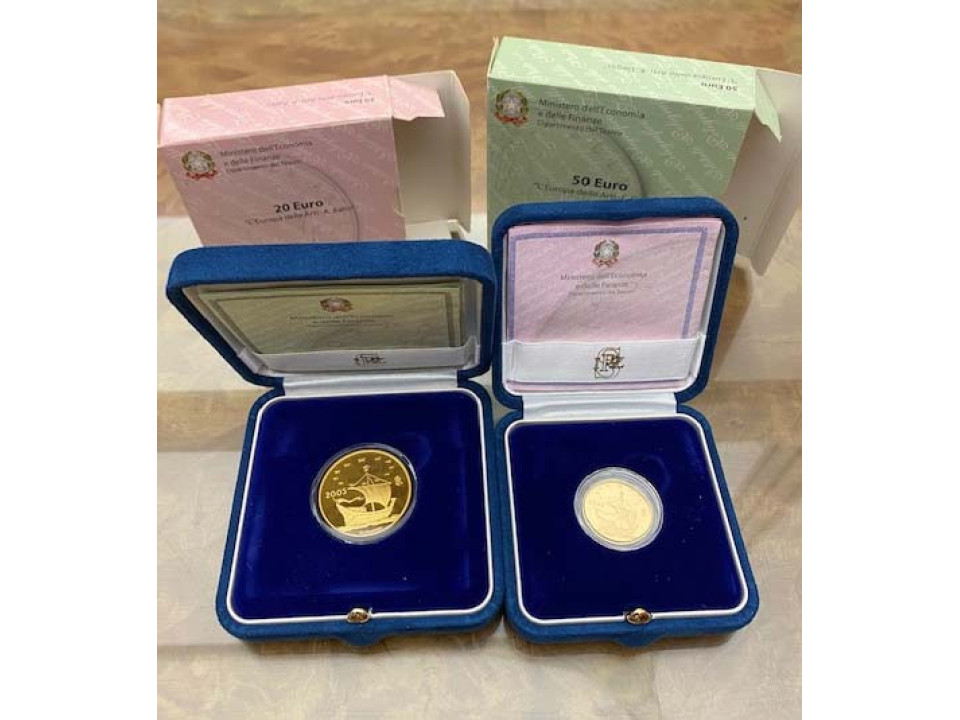 2005 50 + 20 Euro Europa delle Arti
