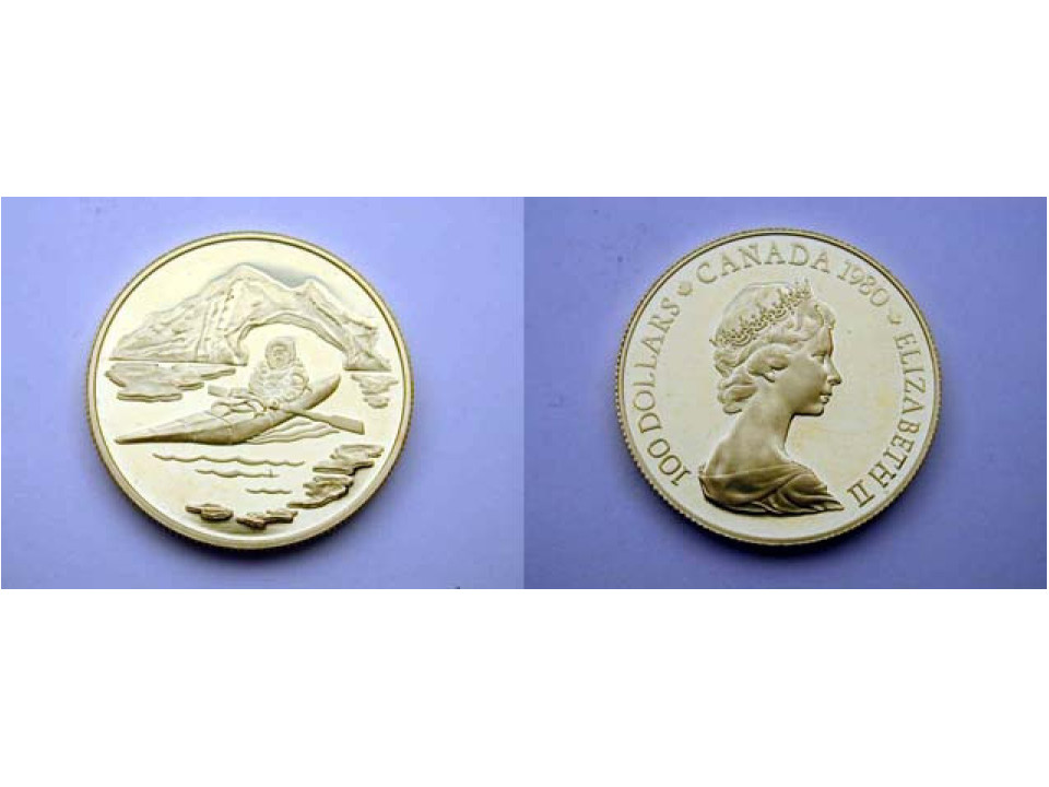 Canada, 100 Dollars 1980 Eskimo