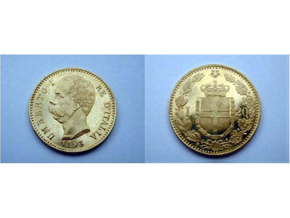 Umberto I, 20 Lire 1893