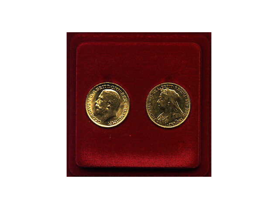Great Britain, Case of 2 Sovereigns (gift idea)