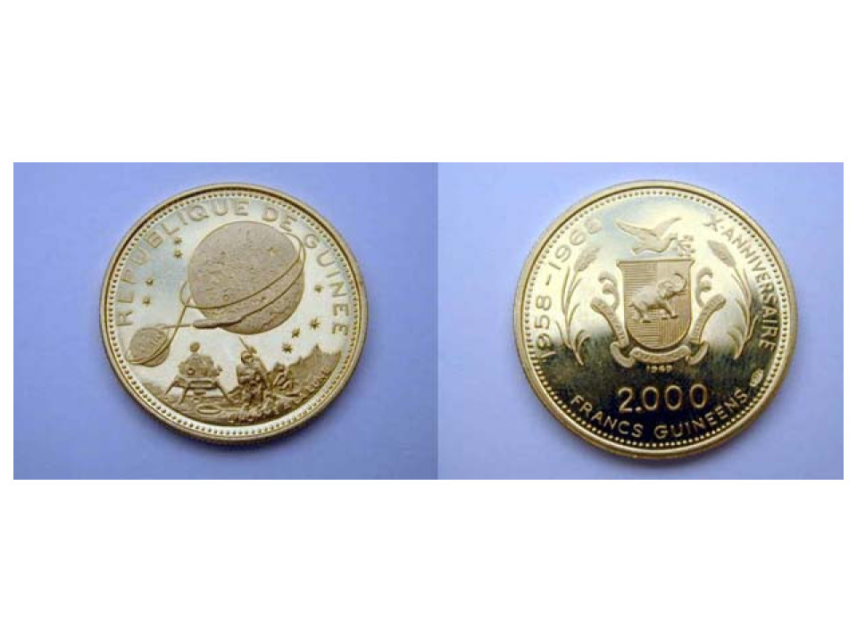 Guinea, 2.000 Francs 1969 Apollo