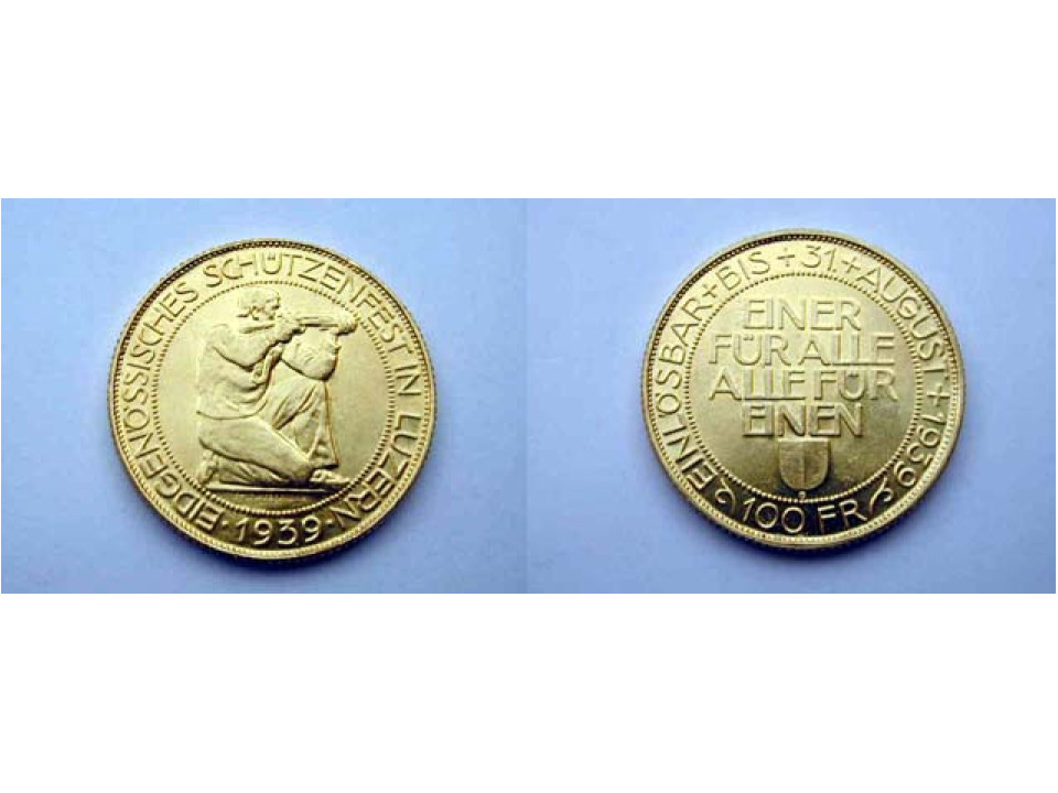 Switzerland, 100 Francs 1939 Lucerne