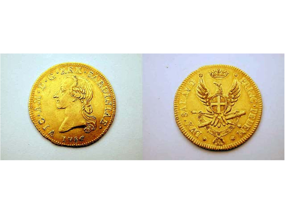 Vitt. Amedeo III, Mezzo Carlino da 2,5 Doppie 1786 SP