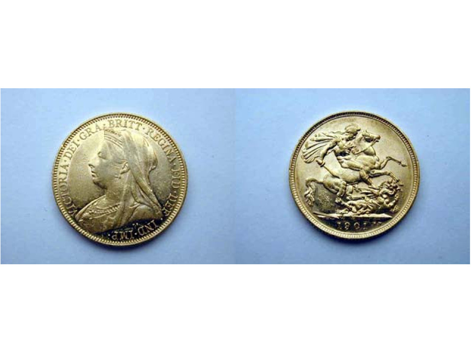 Australia, Victoria, Sovereign 1901 S Veiled Head