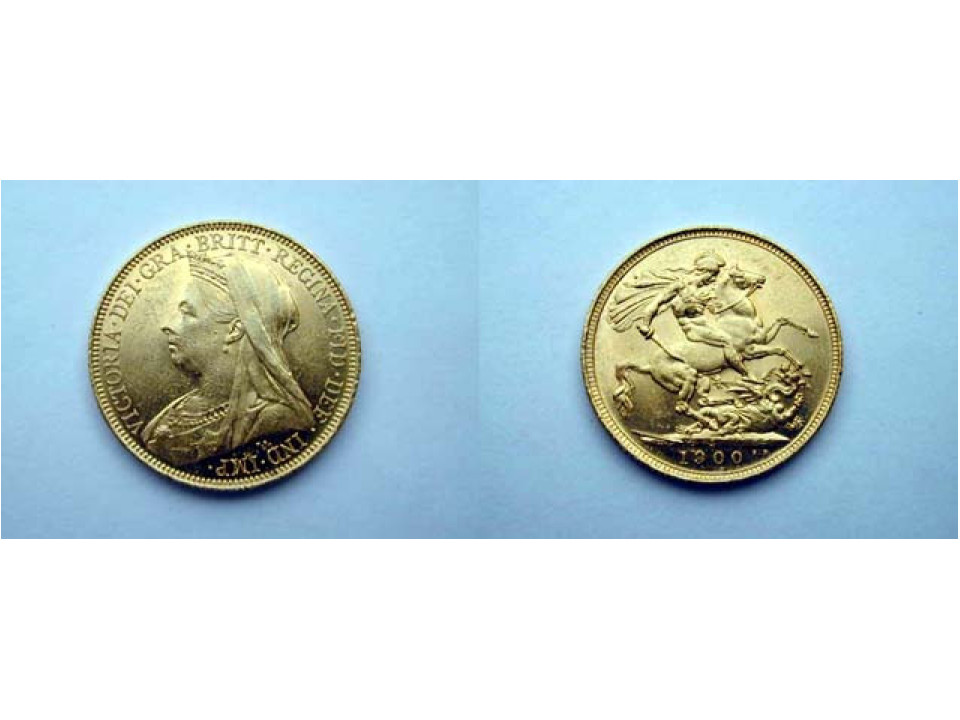 Australia, Vittoria, 1 Sterlina 1900 S Velata