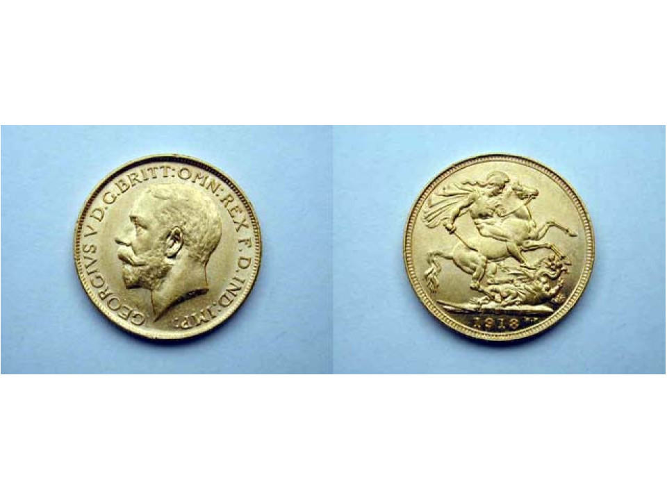 Australia, George V, Sovereign 1918 S