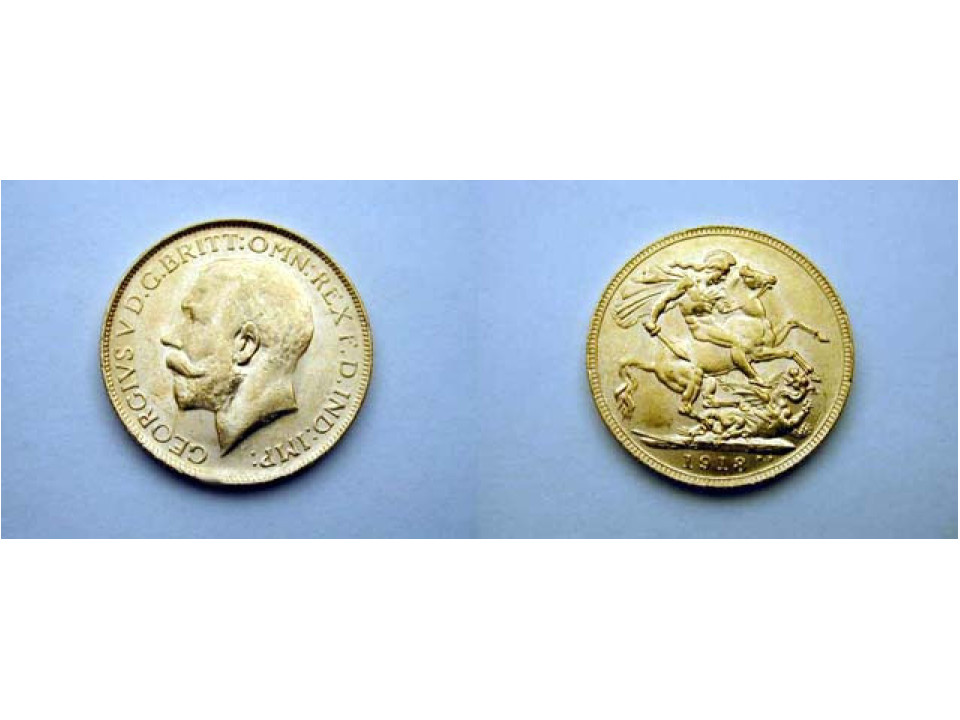 Australia, George V, Sovereign 1918 P