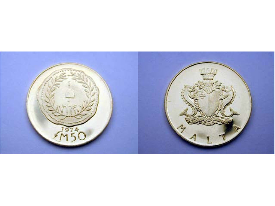 Malta, 50 Pounds 1974