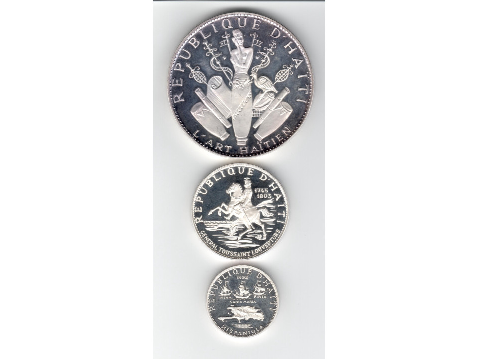 Haiti, Serie argento 3 valori, 1967