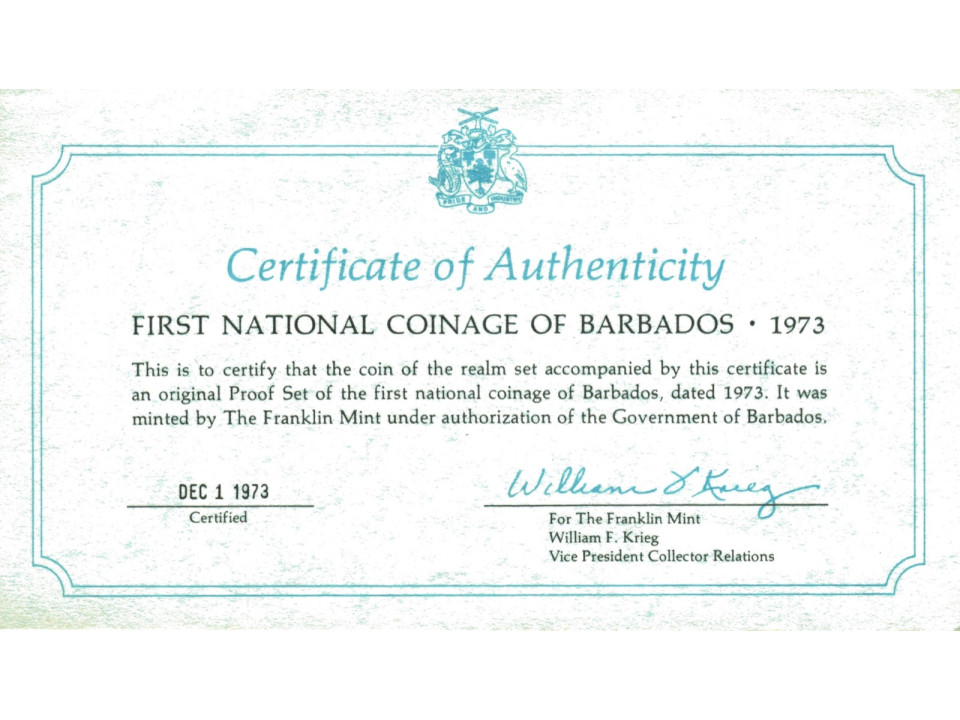 Barbados, Proof Set, 1973