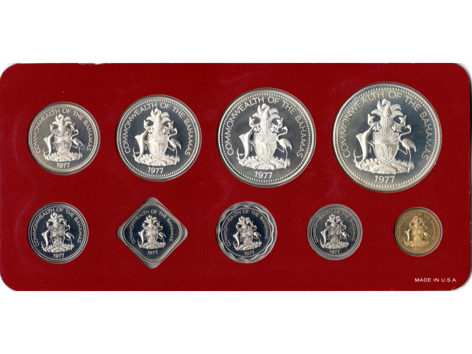 Bahamas, serie 1977. Cofanetto originale