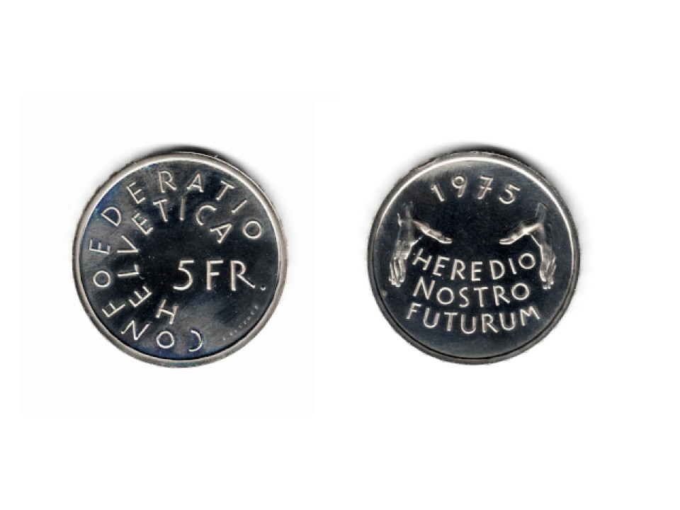 Svizzera, 5 Franchi, 1975