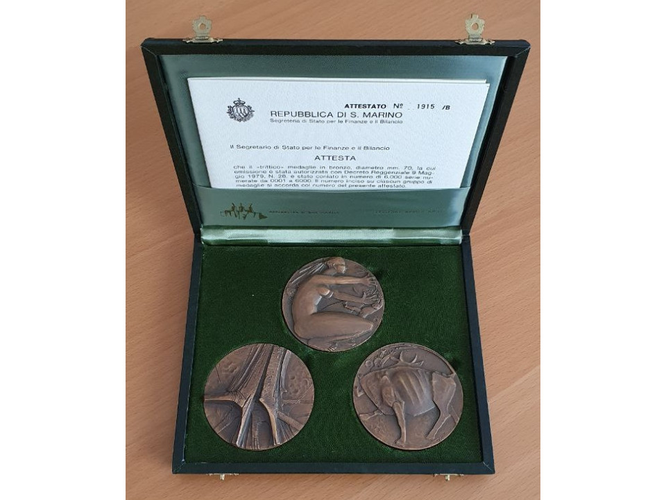 San Marino, FAO Triptych, 1979, in Bronze