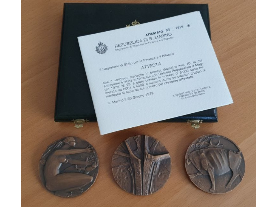 San Marino, Trittico FAO, 1979. IN Bronzo