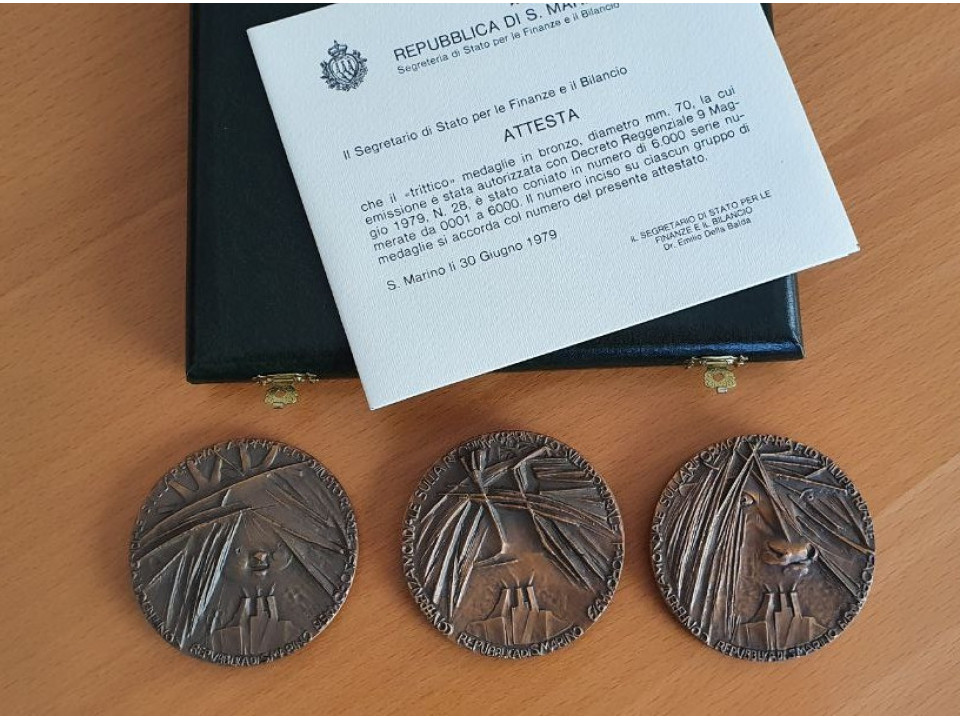 San Marino, Trittico FAO, 1979. IN Bronzo