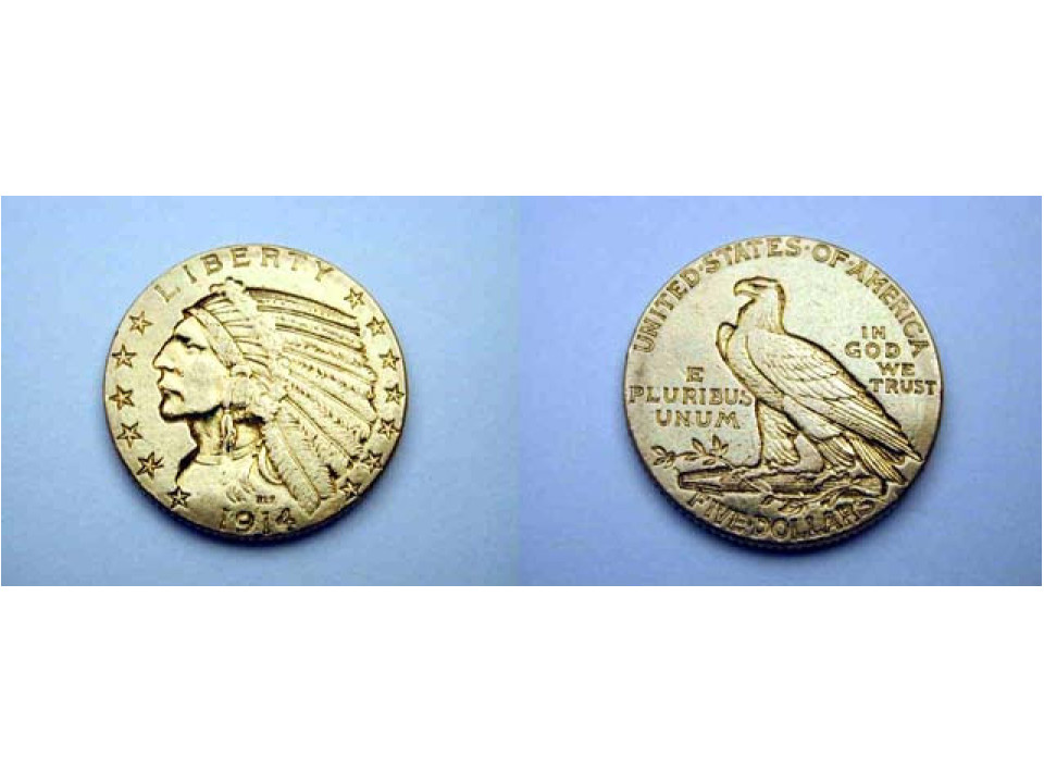 Stati Uniti, 5 Dollari 1914 Indiano
