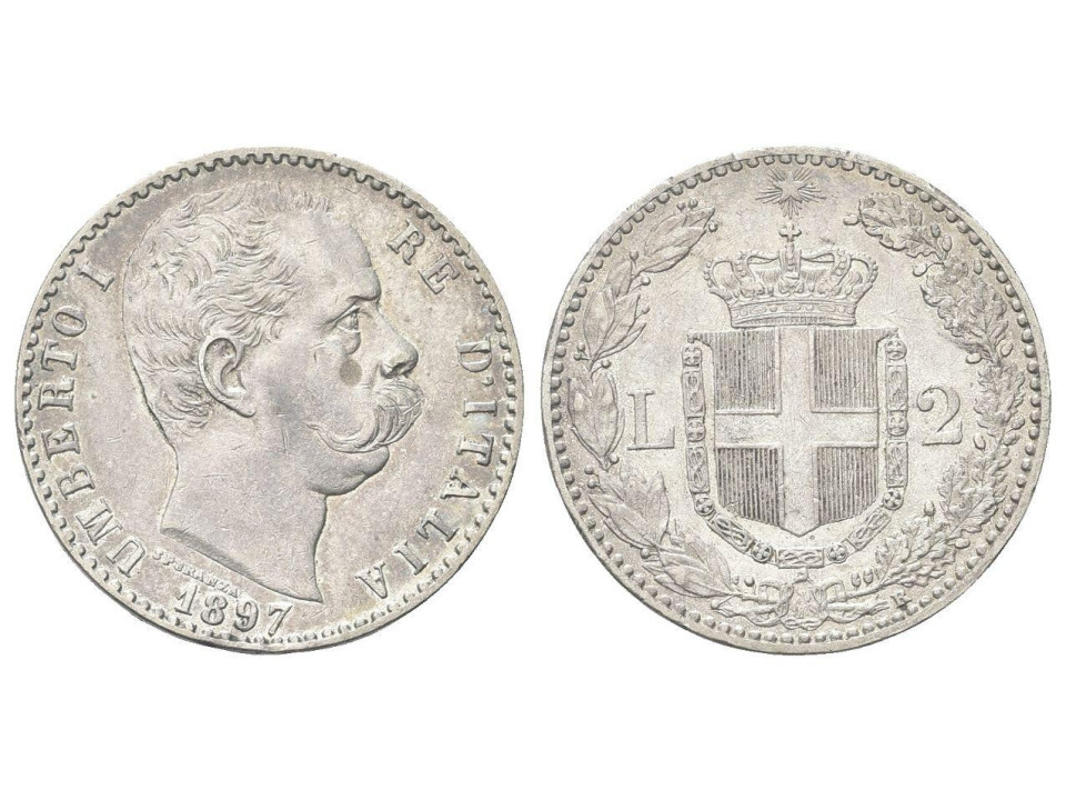 Umberto I, 2 Lire 1897, Rome