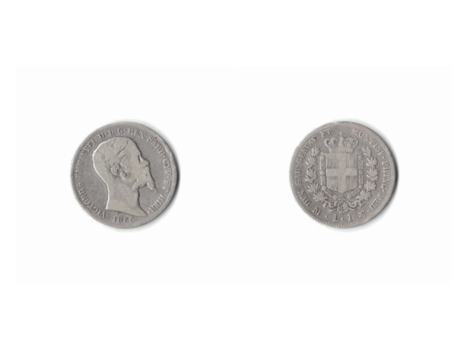 Vittorio Emanuele II, 1 Lira 1859, Milano